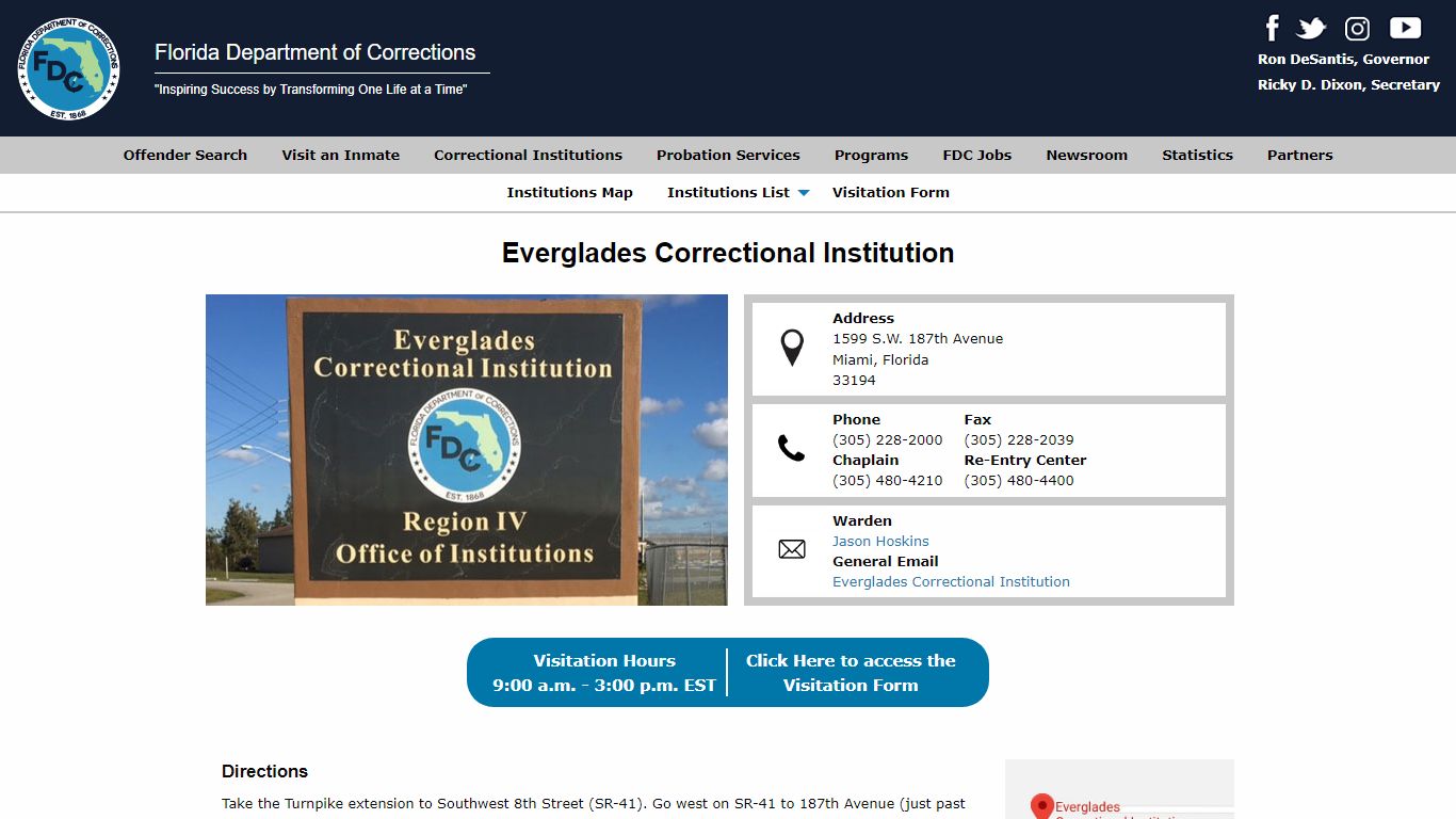 Everglades Correctional Institution -- Florida Department ...