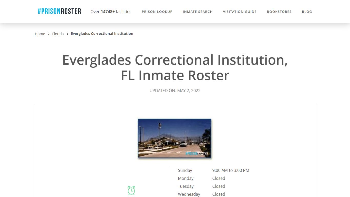 Everglades Correctional Institution, FL Inmate Roster