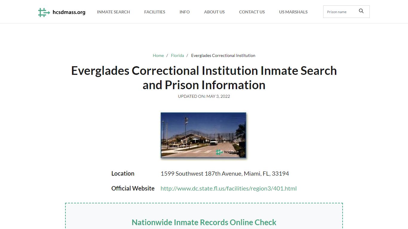 Everglades Correctional Institution Inmate Search ...